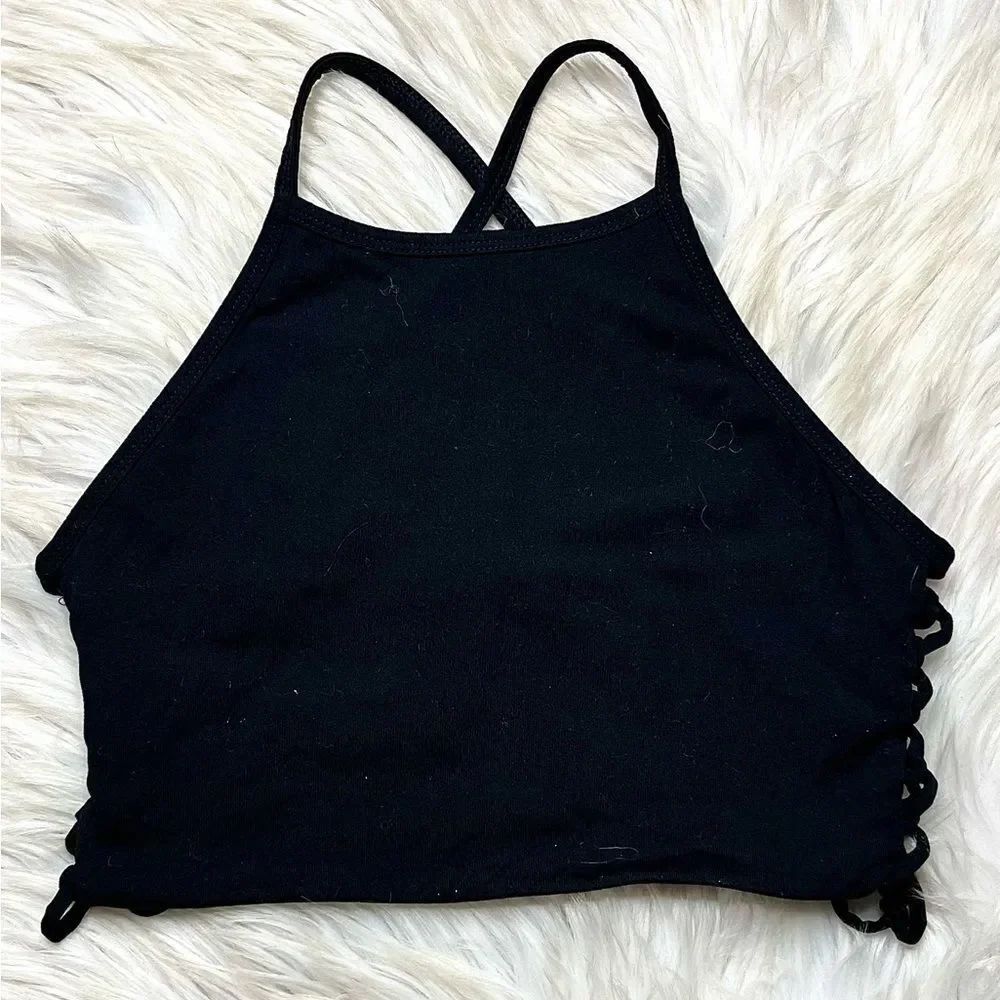 Women's Black Crop Top